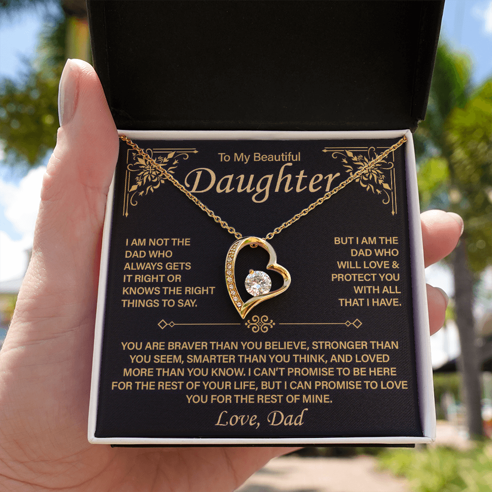 To My Beautiful Daughter - Forever Love Necklace