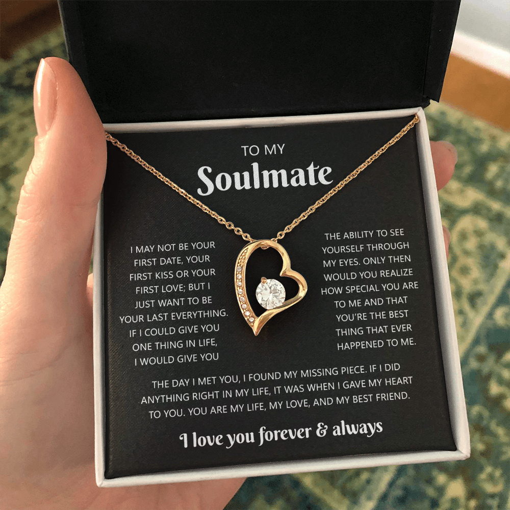 Soulmate “Forever & Always” Heart Necklace