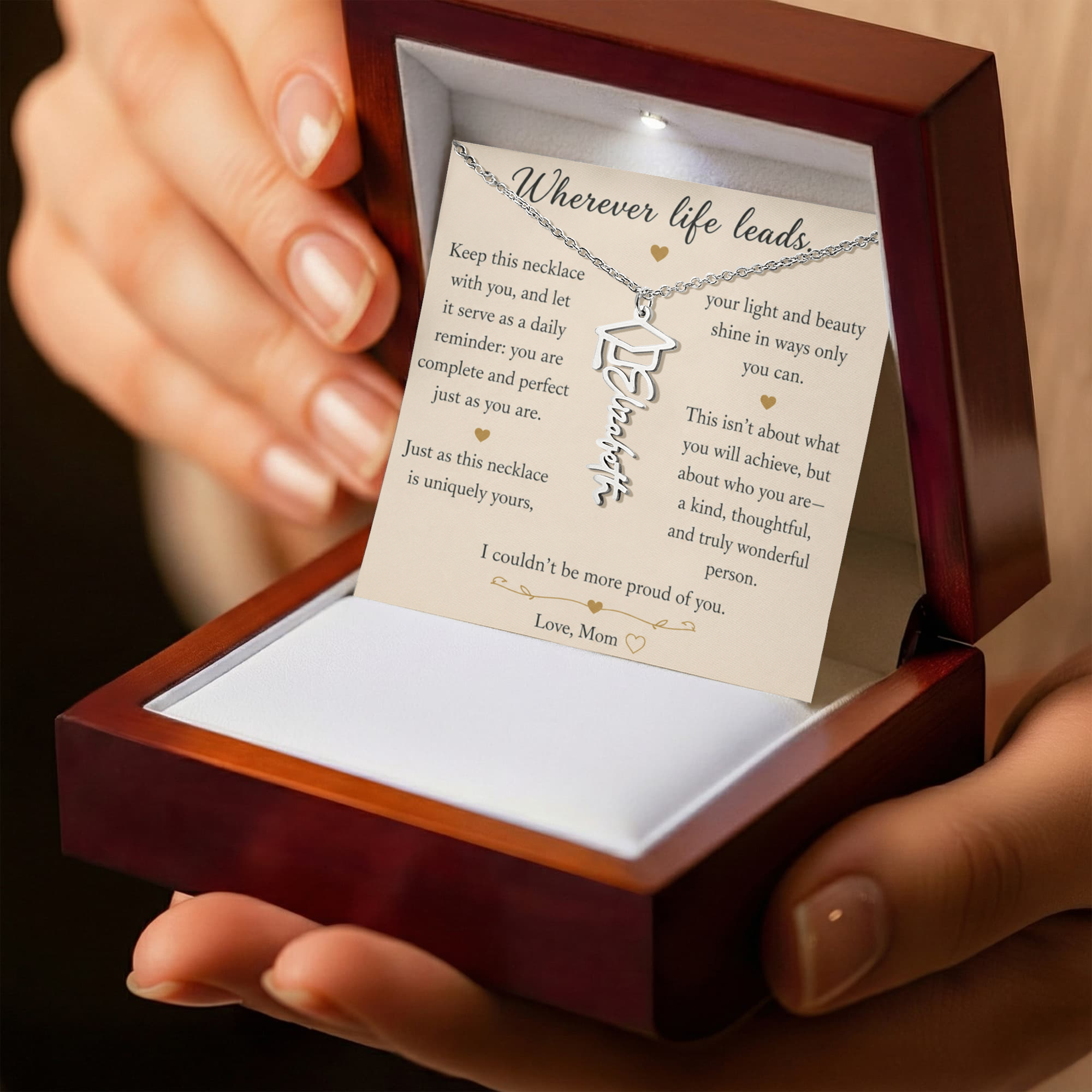 Personalized Graduation Necklace From Mom To Daughter