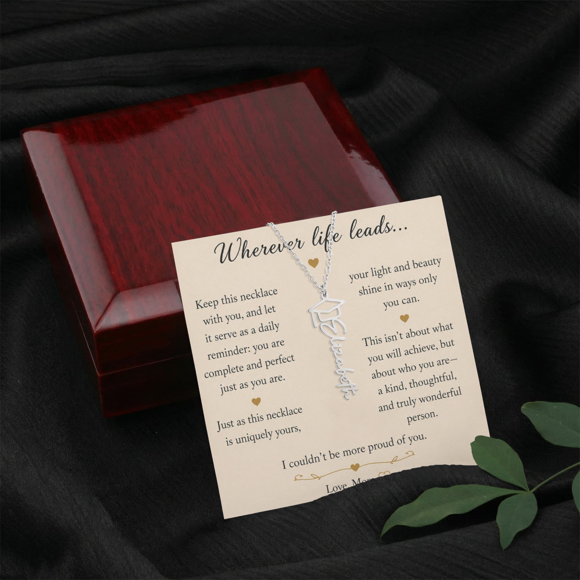 Personalized Graduation Necklace From Mom To Daughter