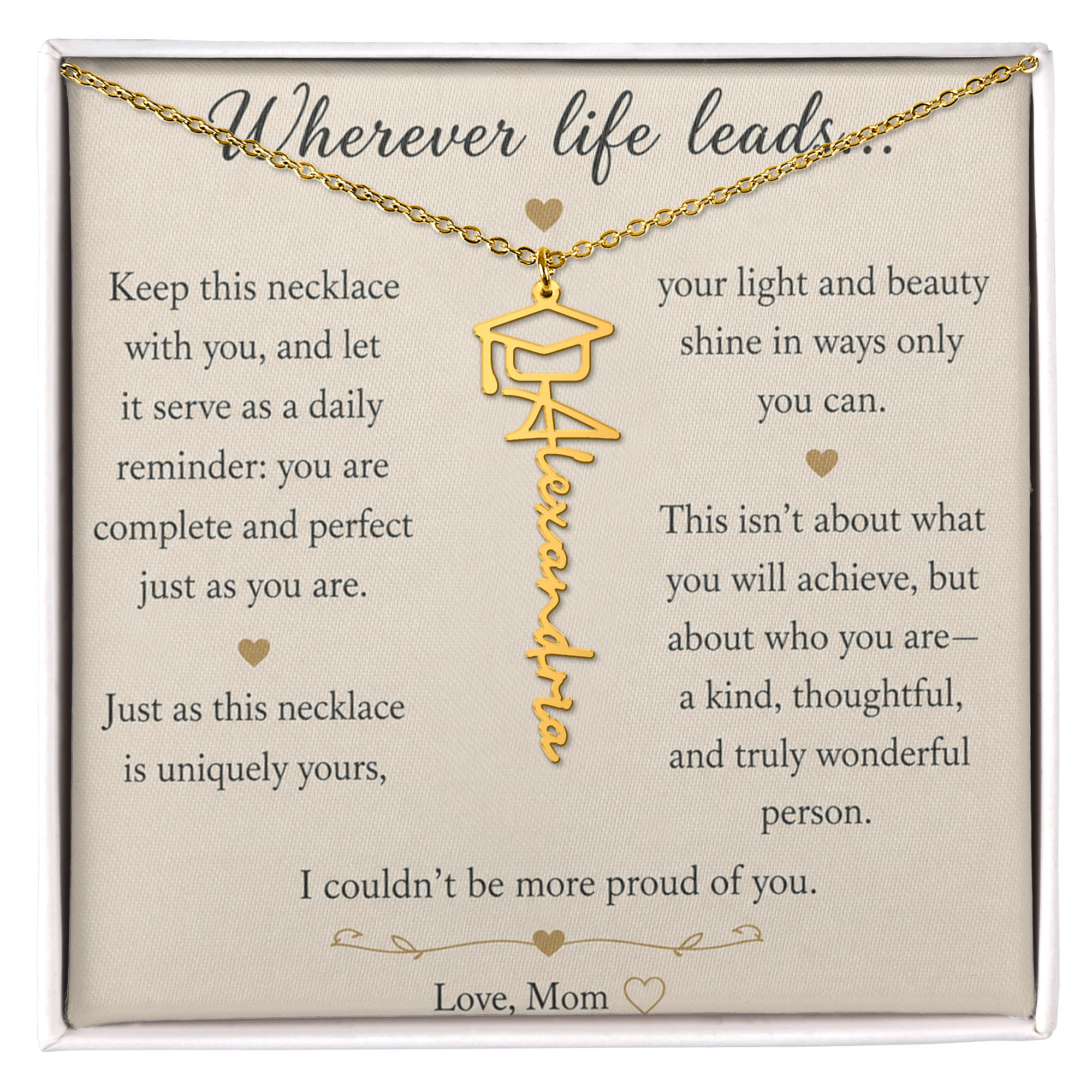 Personalized Graduation Necklace From Mom To Daughter