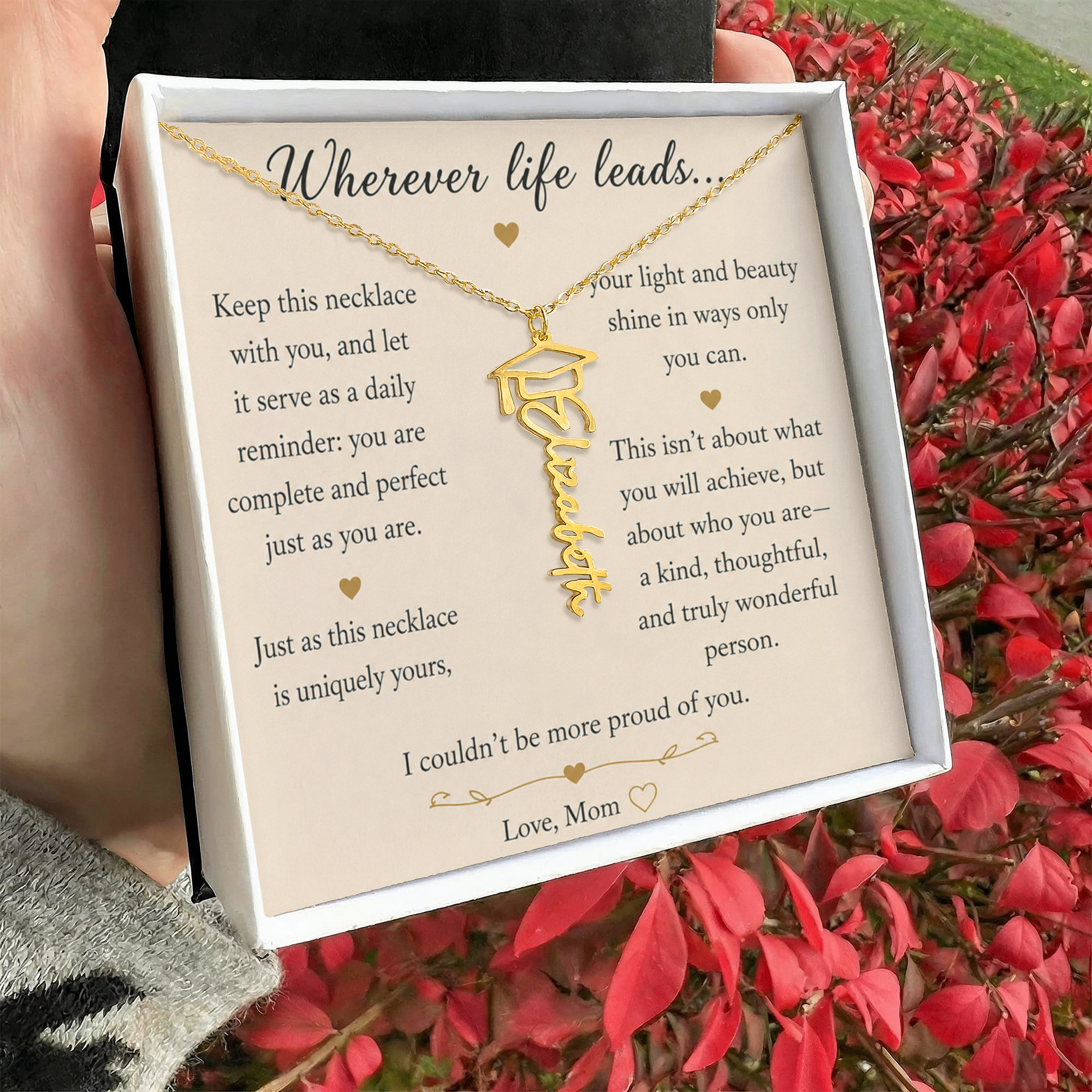 Personalized Graduation Necklace From Mom To Daughter