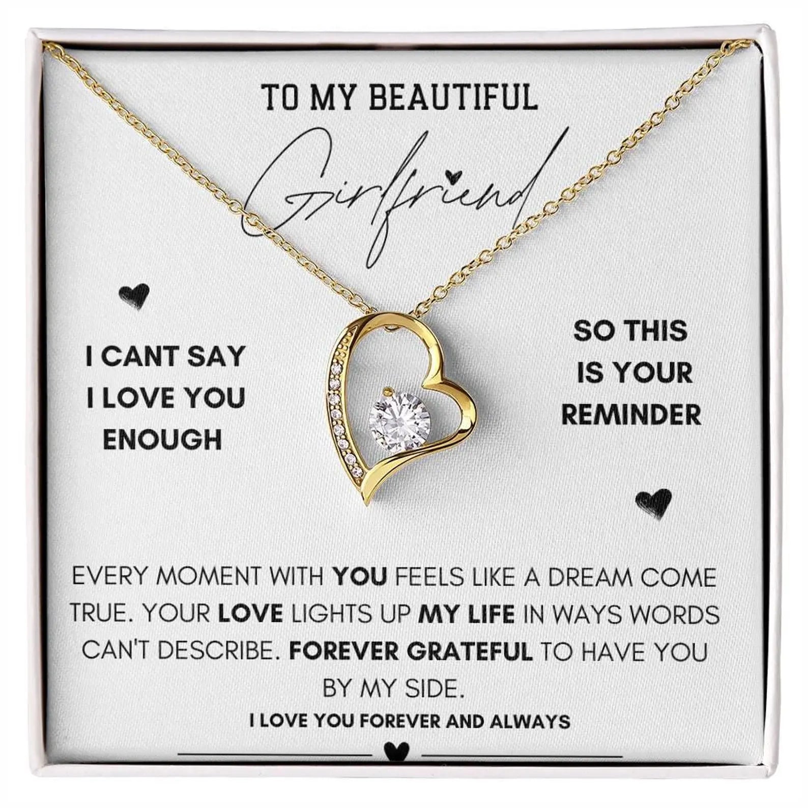 To My Beautiful Girlfriend - Forever Love Necklace