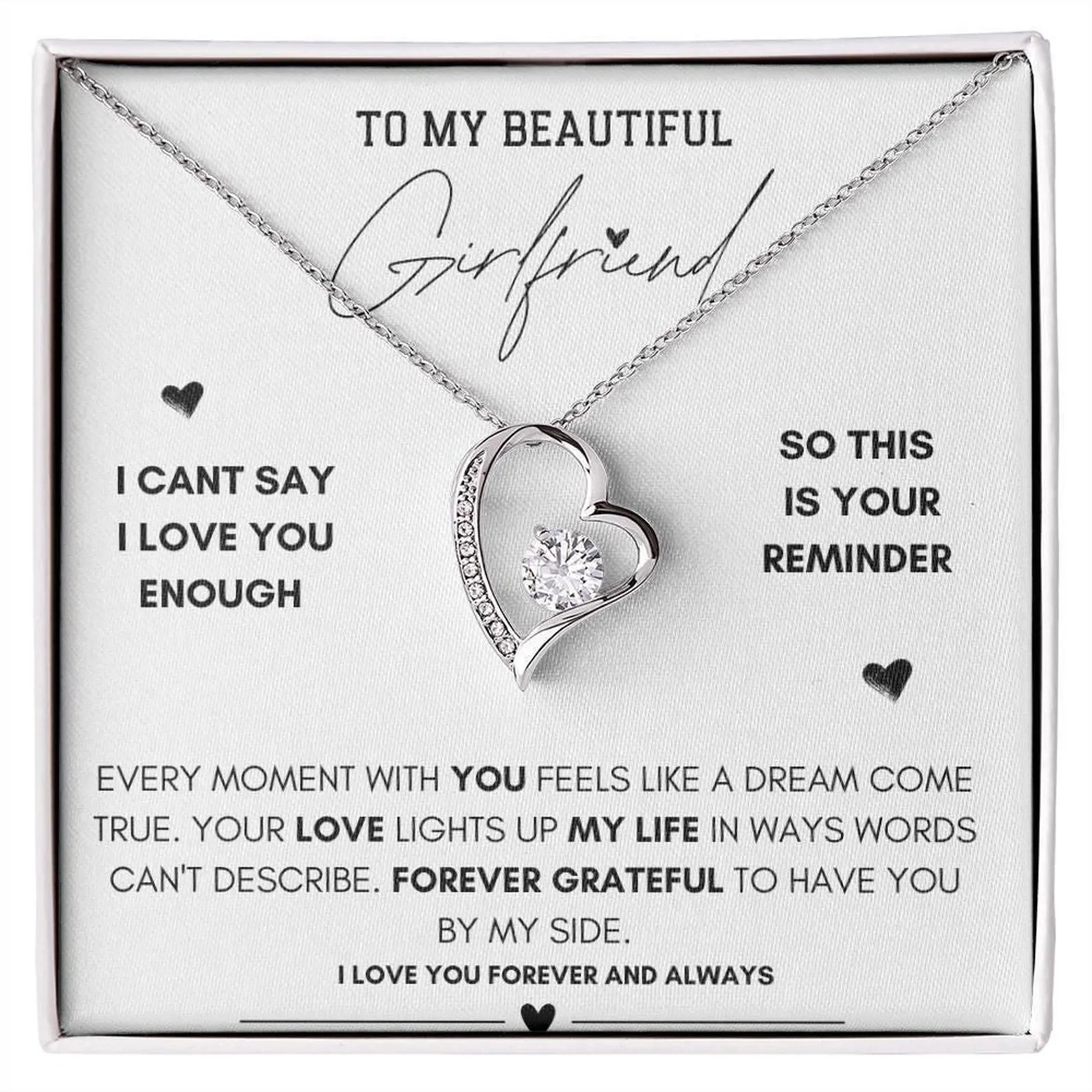 To My Beautiful Girlfriend - Forever Love Necklace
