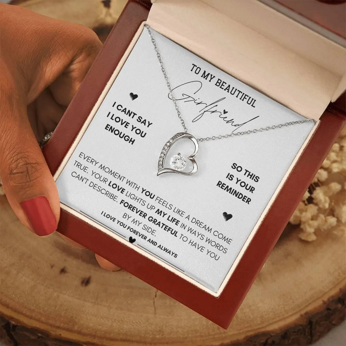 To My Beautiful Girlfriend - Forever Love Necklace