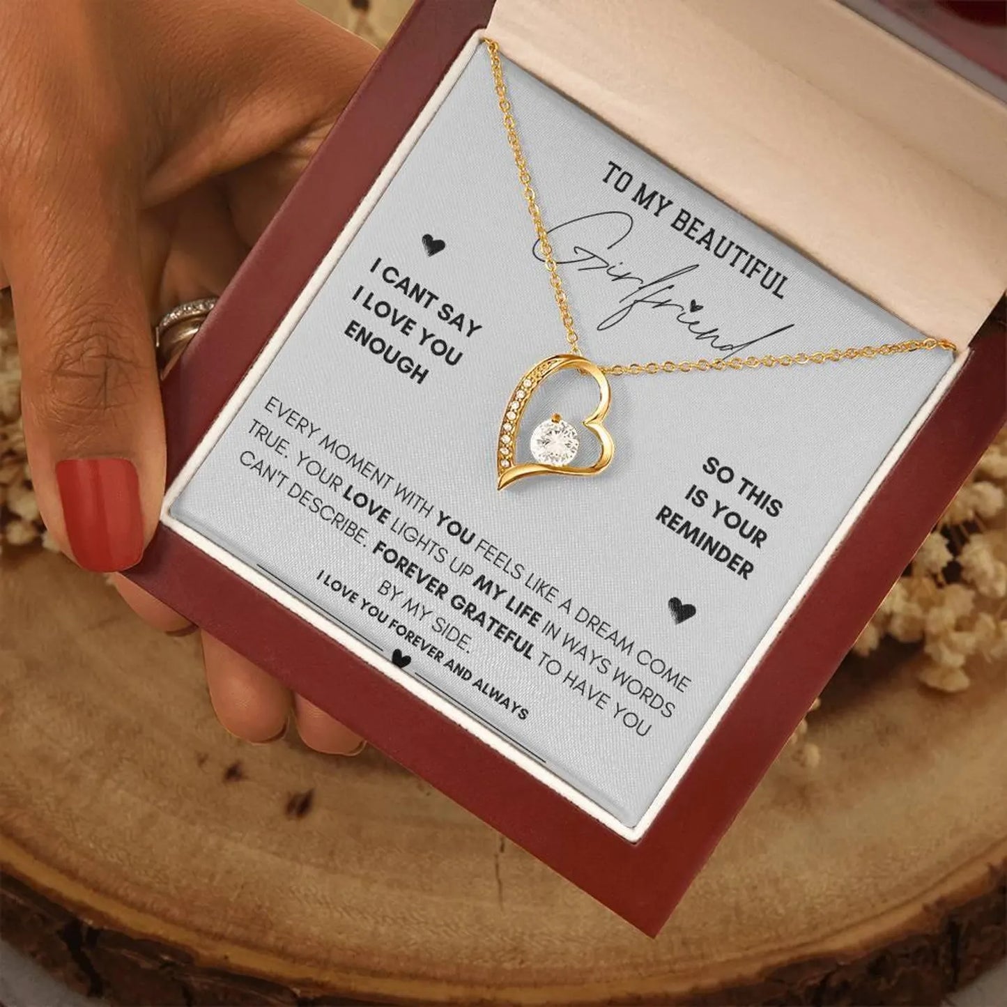 To My Beautiful Girlfriend - Forever Love Necklace