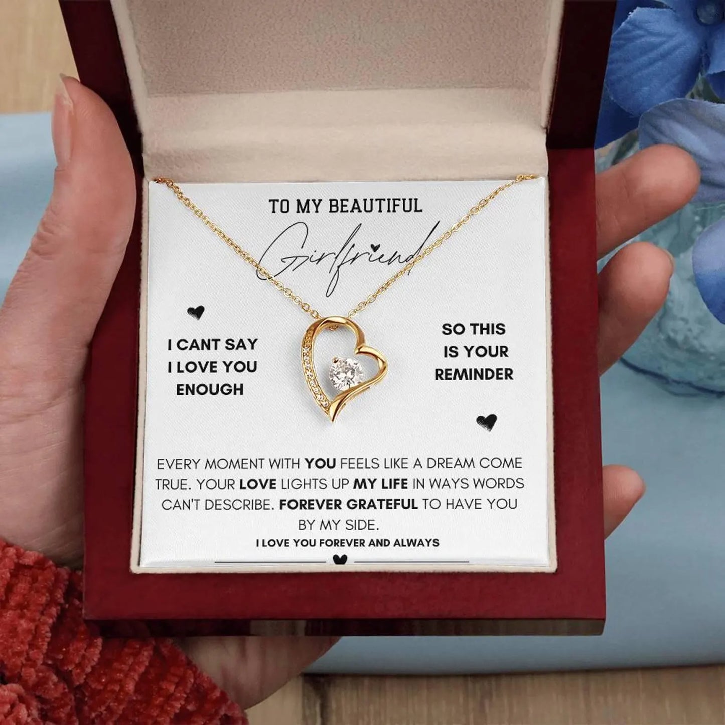 To My Beautiful Girlfriend - Forever Love Necklace