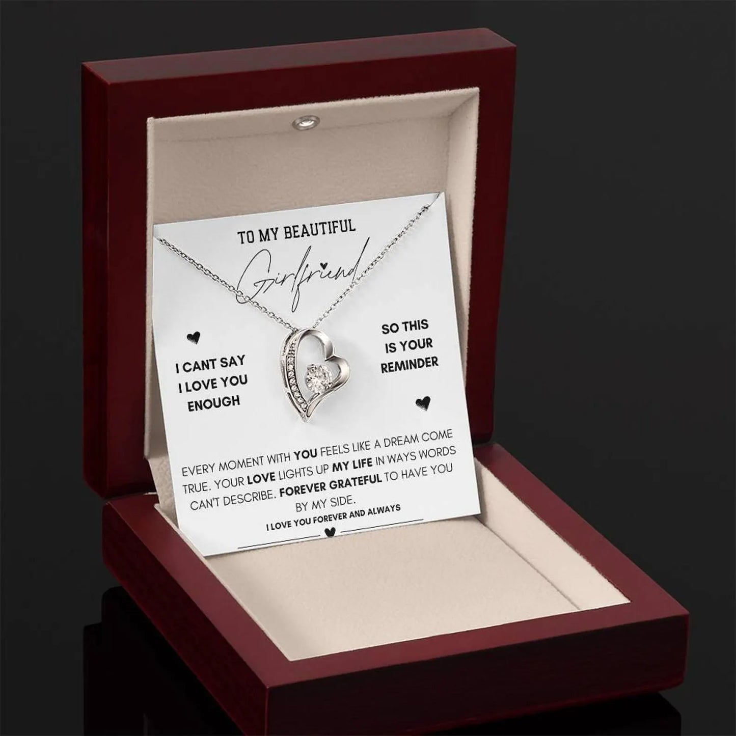 To My Beautiful Girlfriend - Forever Love Necklace