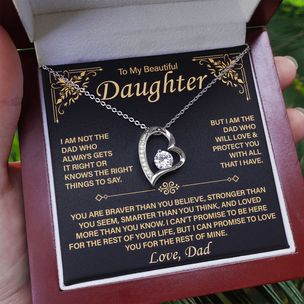 To My Beautiful Daughter - Forever Love Necklace
